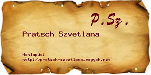 Pratsch Szvetlana névjegykártya